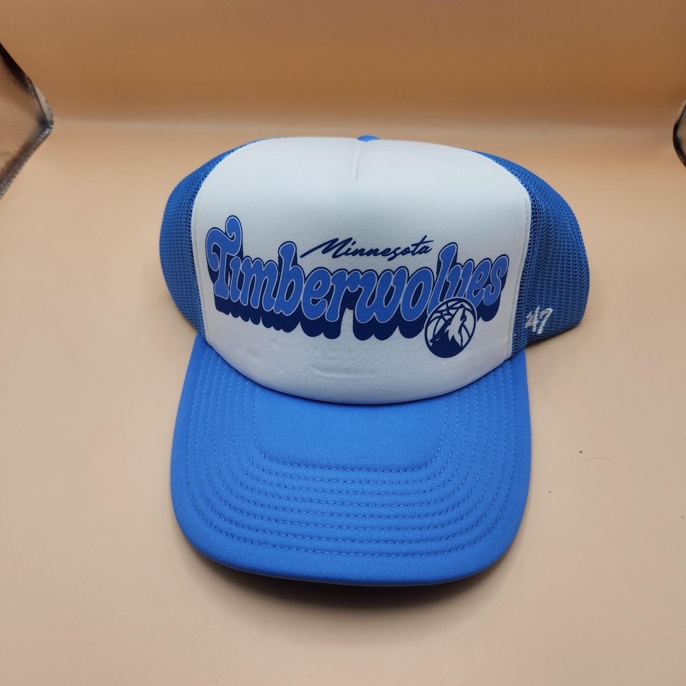 Minnesota Timberwolves Hat Cap Snap‎ Back Mens OSFA Blue NBA Basketball 47 Brand